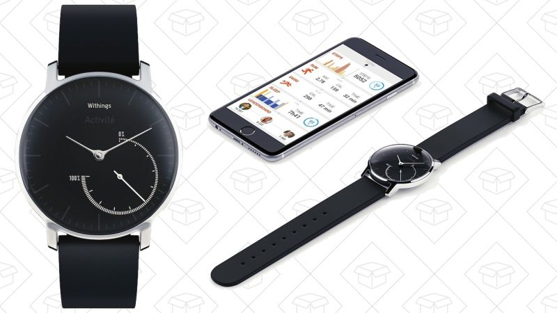 Withings Activité de acero, $83 tras cupón del 30%. $94 por el modelo blanco